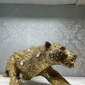 Golden leopard Figurine